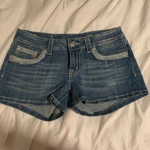 Miss Me Light Wash Jean Shorts